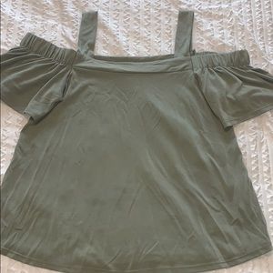 francesca’s olive green top